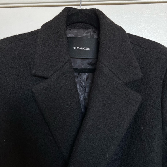 Black Coach Wool Coat - Picture 7 of 9